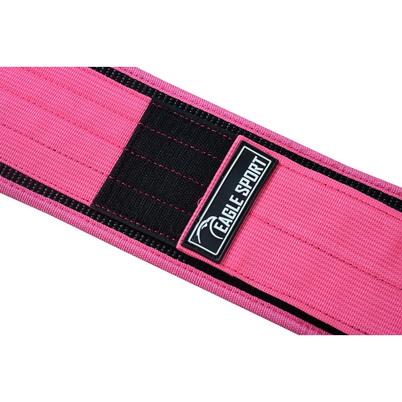 Eagle Sport Adjustable Velcro Weightlifting Belt, Training Support Belt (Pink,