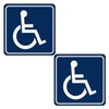 2 Pieces Disabled Wheelchair User Stickers, Disabled Car Stickers, Barrier-Free