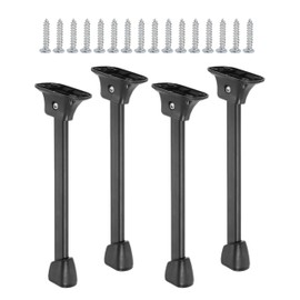 4 Pcs Folding Table Legs,Metal Foldable Table LegsFoldable Laptop Table Legs Coffee Table,Replacement Legs for Camping Table,High Duty Table Legs,Table Feet,Furniture Legs,Black (3.94IN)