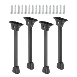 4 Pcs Folding Table Legs,Metal Foldable Table LegsFoldable Laptop Table Legs Coffee Table,Replacement Legs for Camping Table,High Duty Table Legs,Table Feet,Furniture Legs,Black (3.94IN)