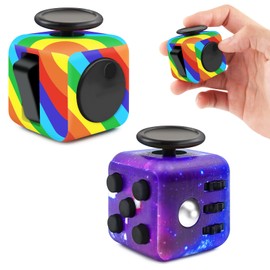 ZRJJTQ Cubo AntiEstrés, 2PCS Fidget Toys, Juguete Antiestrés, Alivio de Tensión Juguete Antiestres para Adulto y Niño Ayuda a Calmar el Estres, la Ansiedad, Déficit de Atención para Oficina y Hogar