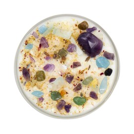 Mermaid's Kiss Candle by New Moon Beginnings - Ocean Candle - Mermaid Candle - Dried Flower, Herb, & Crystal Candles - All Natural Soy Candle - Sweet & Citrus - 12oz Glass Jar