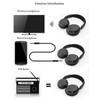 HiFi Stereo Bluetooth Wireless Headset Over Ear with FM Radio