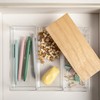 Martha Stewart Brody Plastic Storage Organizer Bins with Paulownia Wood