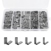 300Pcs Double Barrel Crimp Sleeves Kit Copper Crimping Loop Sleeve