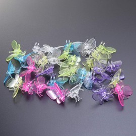 HEMOTON 90pcs Orchid Clips Butterfly Ladybird Dragonfly Plant Clips Orchid Clips Flower Clips Plant Support Clips Plant Clips for Gardening Accessories Random Colour