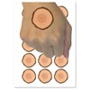 Hand Drawn Tree Rings Doodle Temporary Tattoo Water Resistant Fake