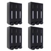 4 Pcs Shampoo Conditioner Dispenser, 3 Chamber 3x420ml Shower Soap