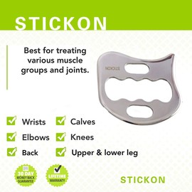 JustSun Gua Sha Scraper Soft Tissue Massage Tools Stainless Steel IASTM Tool for Spa Acupuncture Therapy Reduction Muscle Pain