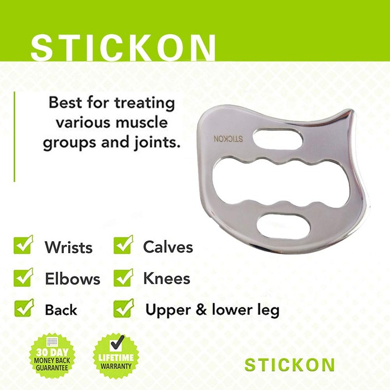 JustSun Gua Sha Scraper Soft Tissue Massage Tools Stainless Steel
