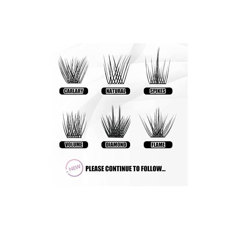 CarLary DIY Eyelash Extension, Individual Lashes, 3D Effect Reusable 40