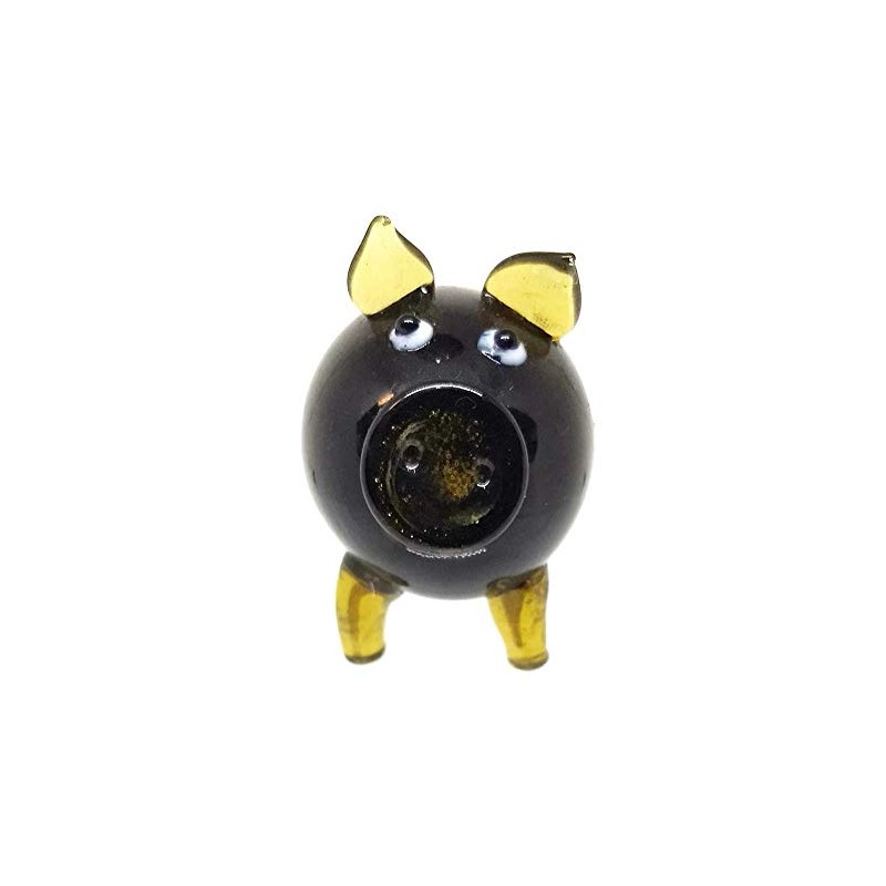 Home For ALL The Holidays Glass Pig Figurine (Amber)