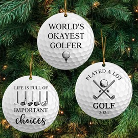 Golf Ornaments for Christmas Tree, Golf Christmas Ornaments 2024 Set, Sports Christmas Ornaments - Golf, Golf Gifts for Men Golfers Unique, Golf Stocking Stuffers for Men Women