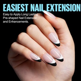 TOMICCA Medium Almond Nail Tips 15 Sizes Full Cover Almond Fake Nails 360pcs Soft Pre Shaped Gel Nail Tips Acrylic Full Matte Gel Nail For Nail Extensions Home Diy Nail Salon