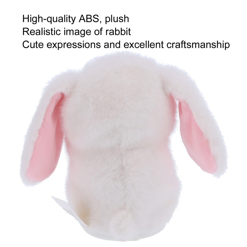 White Talking Rabbit Toy Cute Repeat What You Say Plush