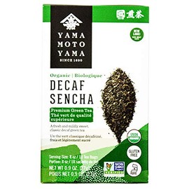 Yamamotoyama Organic Decaf Sencha Green Tea Bag, 18 ct (1 Pack), Decaffeinated
