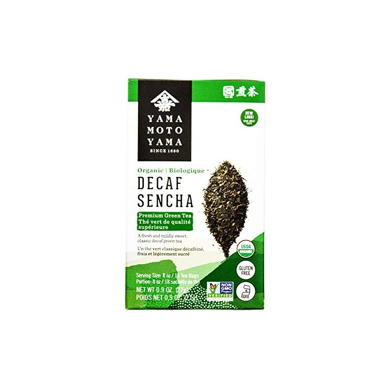Yamamotoyama Organic Decaf Sencha Green Tea Bag, 18 ct (1