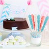 Extra Large Rock Candy Sticks: 36 Light Blue Cotton Candy