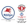 Desperate Enterprises Mobilgas Pegasas Round Tin Sign, 11.75" Diameter