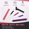3 Pack Crystal Glass Fingernail File with Case for Natural