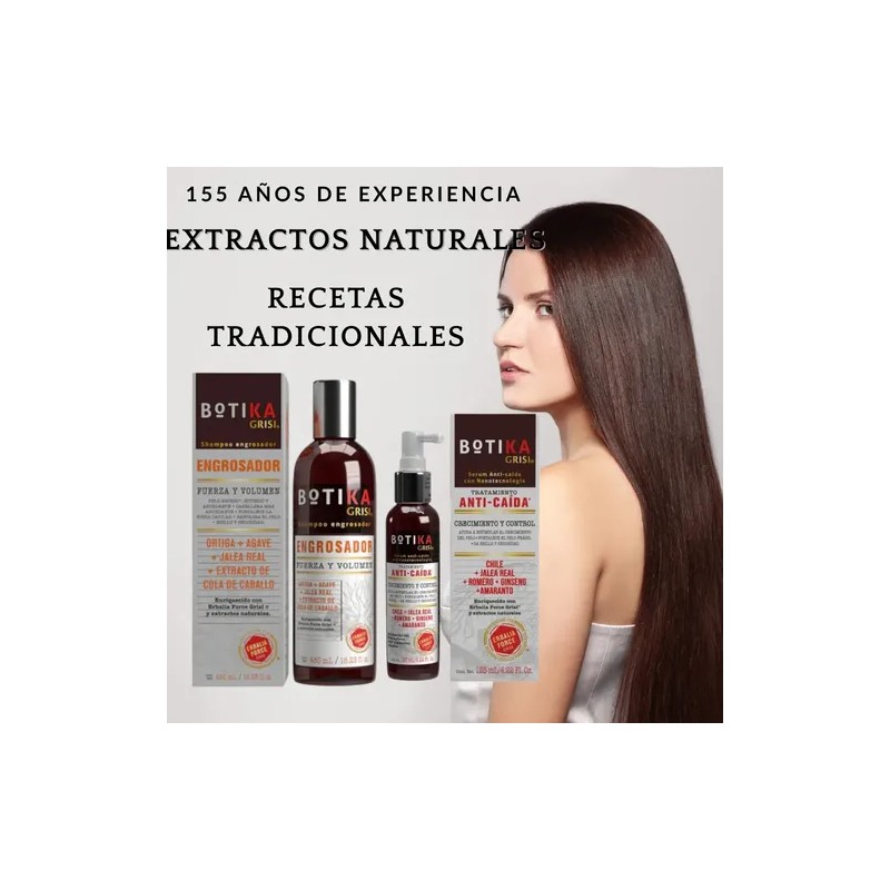 Shampoo Engrosador 480ml Sérum 125ml Kit Botika