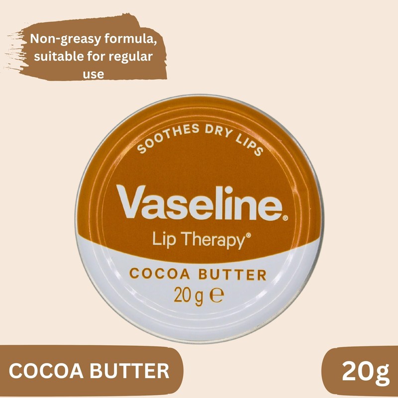 Vaseline Lip Balm 4 X 20g (Rosy Lips, Cocoa Butter,