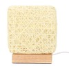 Rattan Table Lamp with LED Bulb USB Powered Decorative Hand