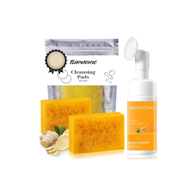 Turmeric Wash A nd Care 3 Piece Set, Turmeric Face