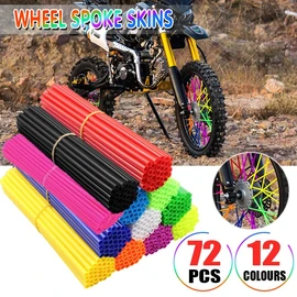 72Pcs Wheel Spoke Wrap Sleeves Mountain Bike Bicycle MTB Wraps Skins Covers AU
