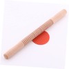 CIYODO Ridged Rolling Pin for Baking Wooden Pasta Rolling Stick