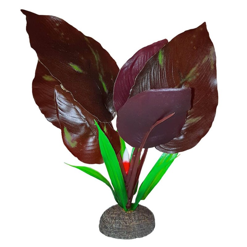 Fluval Betta Red Lizard's Tall Plant, Plastic Plant Aquarium Decoration