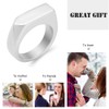 XSMZB Cremation Rings for Ashes Simple Square Band Ring Keepsake