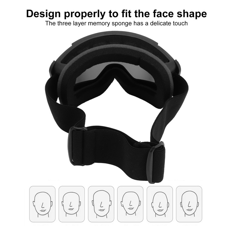 Adult Ski Goggles Double Layer Anti Fog Large Field Cylindrical
