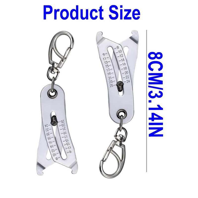 golckuod 2025 Bolt Size Finder Keychain, Portable Precision Thread Size
