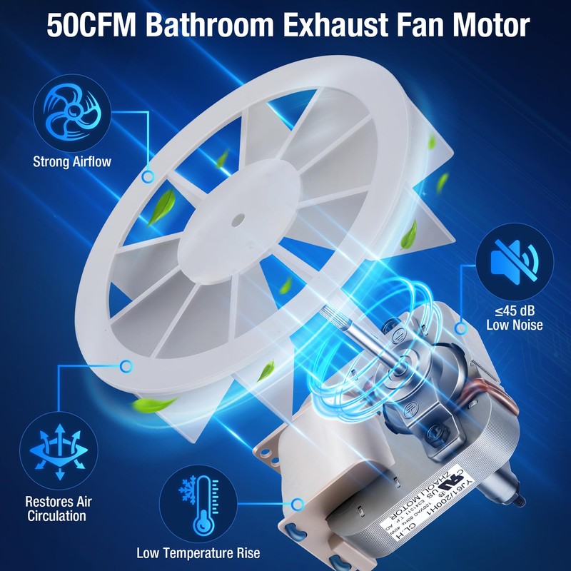 Gulfmew Universal Bathroom Vent Exhaust Fan Motor Replacement, Electric Motors