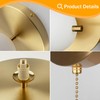 Soutas Gold Pull Chain Ceiling Light Glass Globe Flush Mount