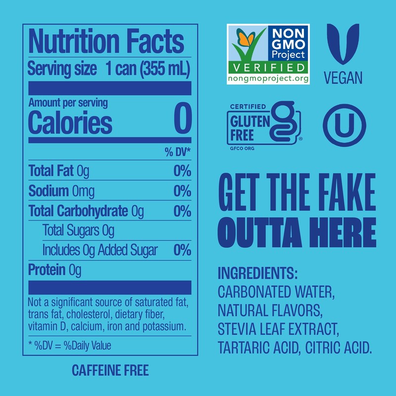 Zevia Zero Sugar Soda, Caffeine Free Cola, 12 oz Cans