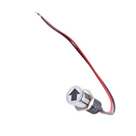 YWBL-WH LED Dash Panel Warning Fog Turn Light Indicator 14mm 12V LED Indicator Light (1 Pc)