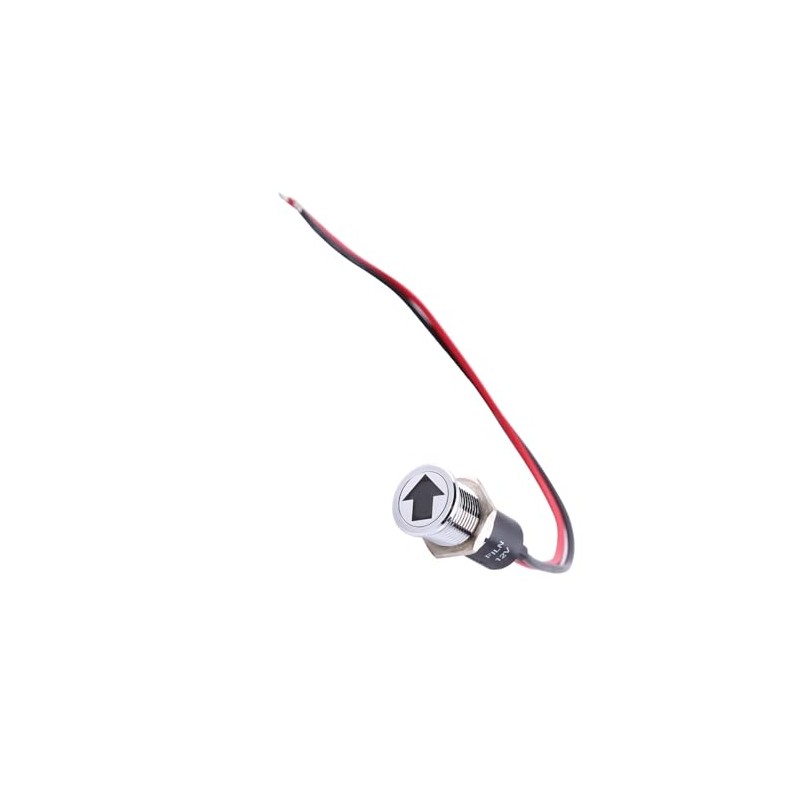 YWBL-WH LED Dash Panel Warning Fog Turn Light Indicator 14mm