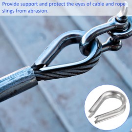 M METERXITY M6 Stainless Steel Thimbles 10pcs 6mm Wire Rope Suitable for Outdoor Use