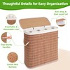 Livole Bamboo Toilet Paper Storage with Lid - 16 Regular