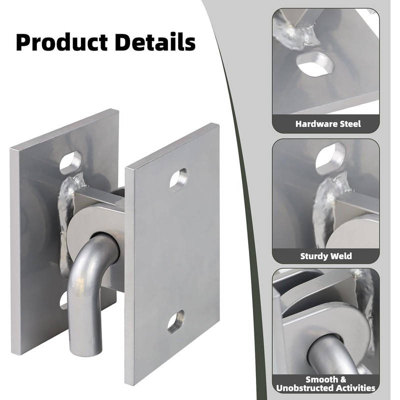 Stationary Dock Connector Hinge Kit,Floating Dock Hinges Hardware Brackets,Heavy-Duty Boat
