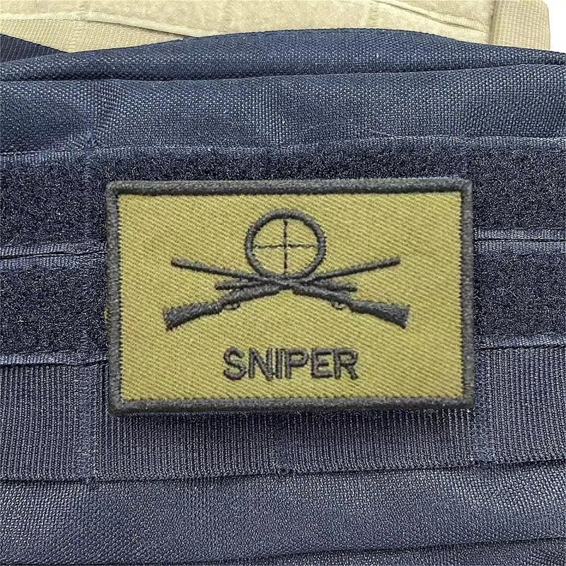 Sniper Velcro Patch Embroidery Patch Tactical Morale Hook Loop Patches