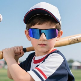 FEISEDY Kids Teens Baseball Polarized Sunglasses Sports TR90 Frame Boys Girls Cycling B2454