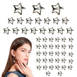 Vxcbad Pack of 50 Star Hair Clips Y2k Accessories Hair Accessories Silver Hair Accessories Y2K Hair Accessories for Girls and Women