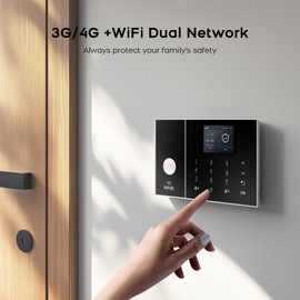 Clouree 4G Smart Home Security Alarm Kit, Wireless WiFi Home Alarm System with Siren, PIR Motion Sensor, Remote Controls, Window/Door Sensor