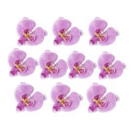 UPSTORE 10 Pcs 8cm Orchid Petals Phalaenopsis Orchid Heads Realistic Silk Artificial Flowers for DIY Wedding Decor Home Centerpieces Party Arrangements Craft Projects
