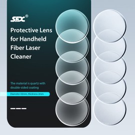 SFX 10PCS Laser Protective Lens for Laser Cleaning Machine Diameter 43mm Thickness 2mm Quartz Material with Double-Sized Coating