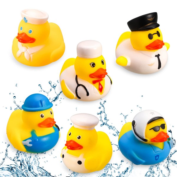 Tagaremuser Pack of 6 Bath Toys Baby Bath Duck Funny