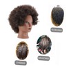 WOONEKY 1pc Real Hair Head Model Hairdressing Training Head Afro